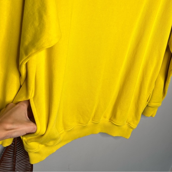 Aerie Oversized Neon Yellow/Green Side Pockets Sweater C26 - Picture 3 of 6